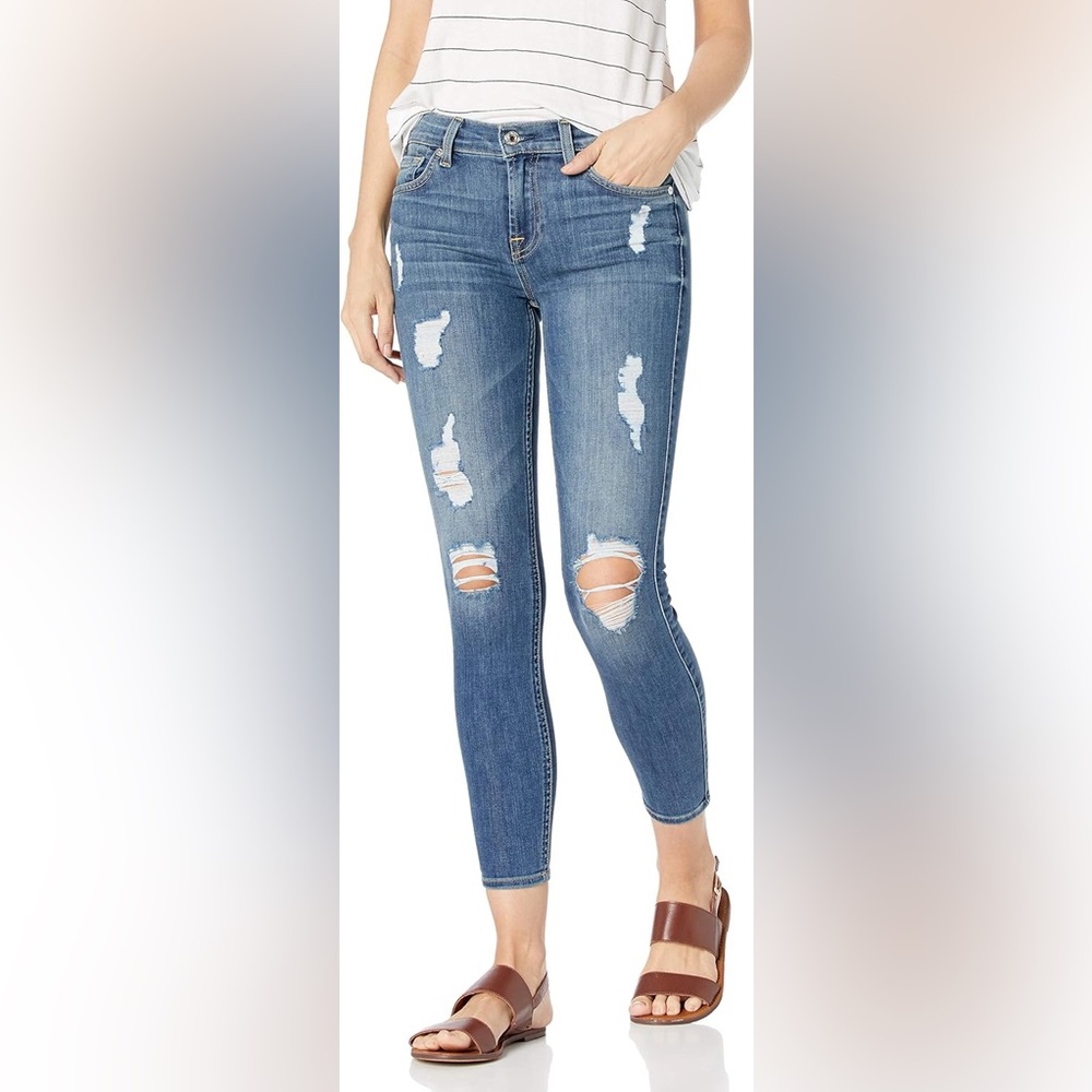 7 for All Mankind “The Skinny” Distressed ~ Medium Wash